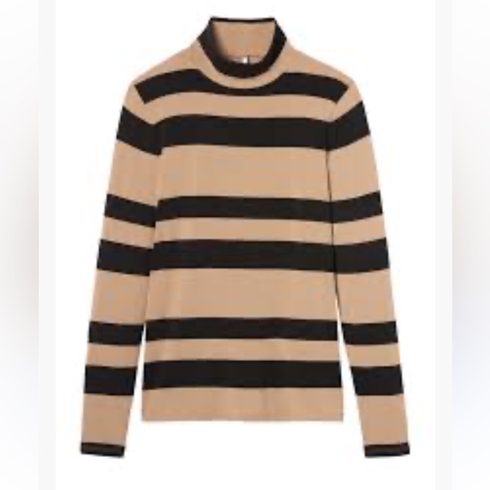 Banana Republic STRIPE STRETCH-MODAL LONG-SLEEVE TURTLENECK Shadow Stripe